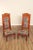 High Quality Antique Solid Oak Wood Carved Accent Chairs with Custom Upholstered High-Backs and Seats