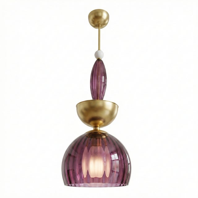 1980s Pendant Lamp in Murano Glass, 1980s For Sale - Image 5 of 5