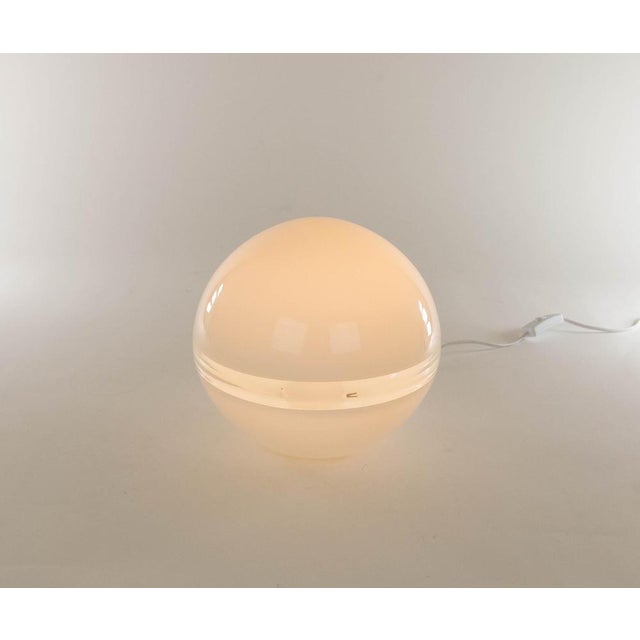 White Lt 230 Table Lamp by Carlo Nason for a.v. Mazzega, 1970s For Sale - Image 4 of 9