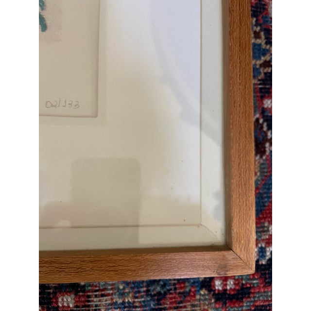 Paper Signed Lithograph by Guita Chariker Featuring a Brazilian Landscape and Botanicals. 02/133 For Sale - Image 7 of 9