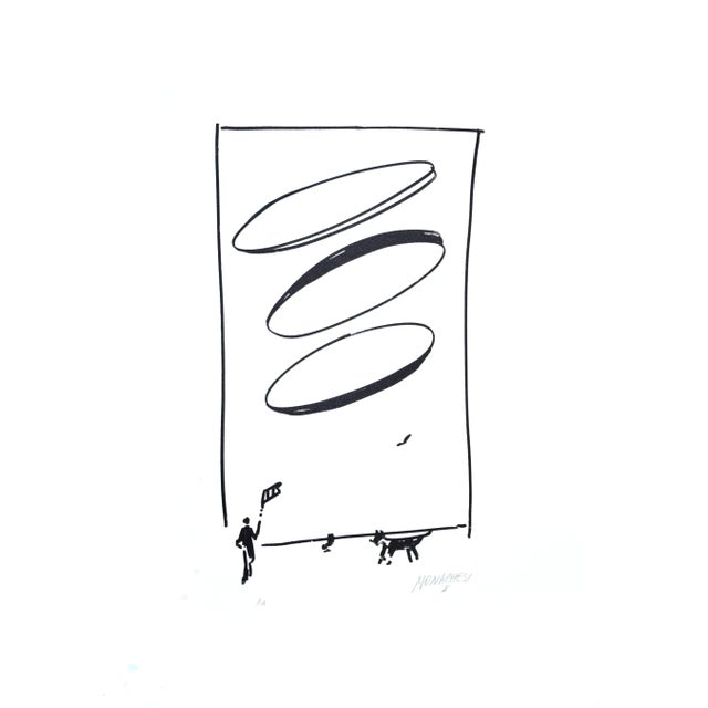 Man And Dog - 20th Century - Sante Monachesi - Serigraph - Contemporary For Sale