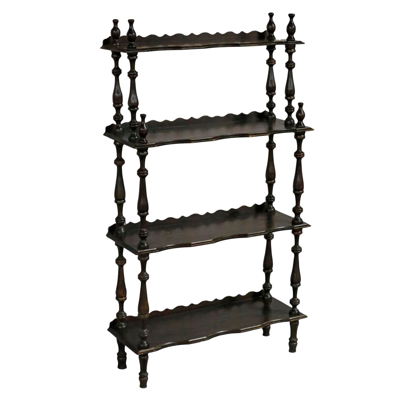 Early 20th Century Traditional Brown Wooden Etagere Chairish