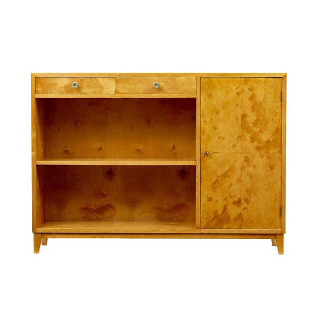 Scandinavian Birch Low Open Bookcase from SMF Bodafors, 1950s For Sale - Image 10 of 12