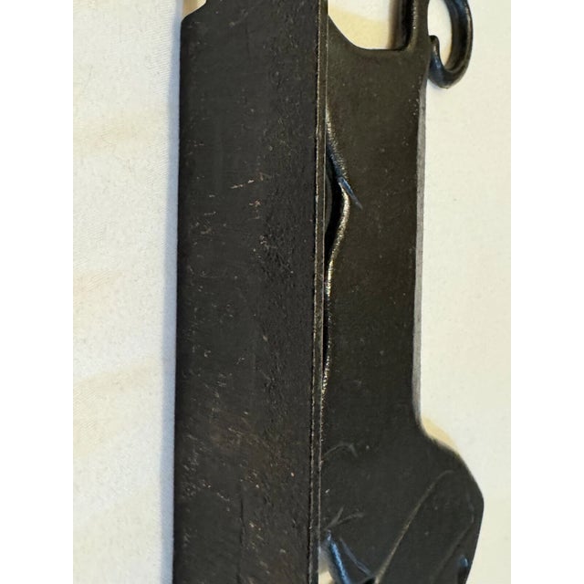 Black 1980s Cast Iron Daschund Heavy Doorstop Sleek Look For Sale - Image 8 of 8
