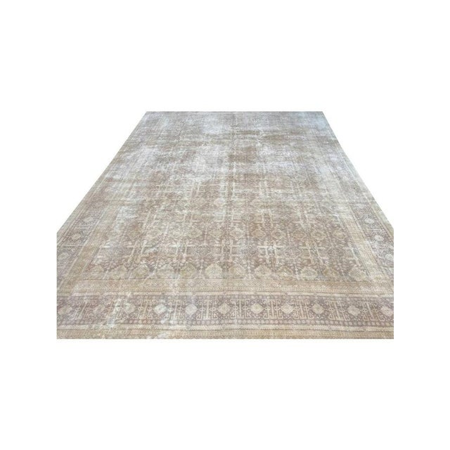 1970s Old Persian Tabriz Area Rug 10 X 13 For Sale - Image 4 of 7