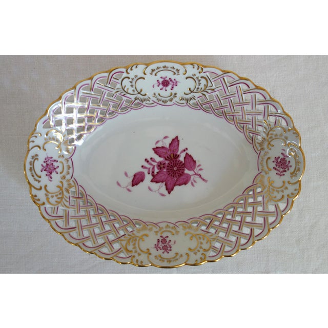 Openwork Porcelain Bowl from Herend Factory, Hungary, 1970s For Sale - Image 4 of 12