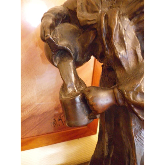Large Sculpture of Water Carrier by Richard Aurili, Italy, 1800s-1900s For Sale - Image 11 of 17