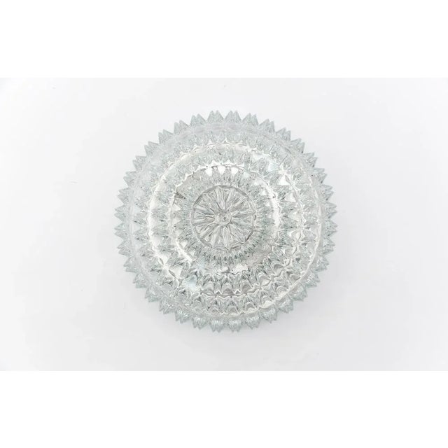 1960s Four-Tier Crystal Glass Flush Mount Light by Limburg, Germany, 1960s For Sale - Image 5 of 9