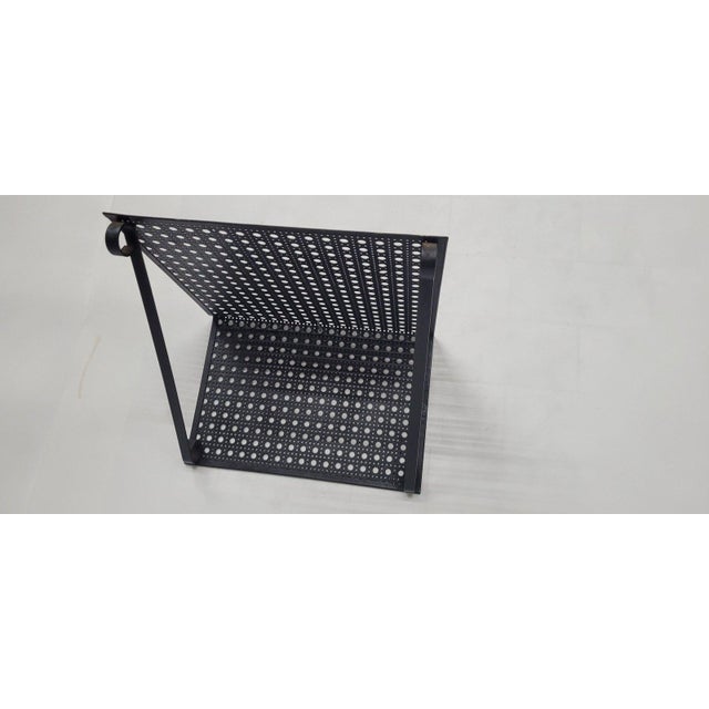 Mid Century Atomic Metal Mesh Book Shelf Display Stand Circa 1950-1960s For Sale - Image 6 of 6