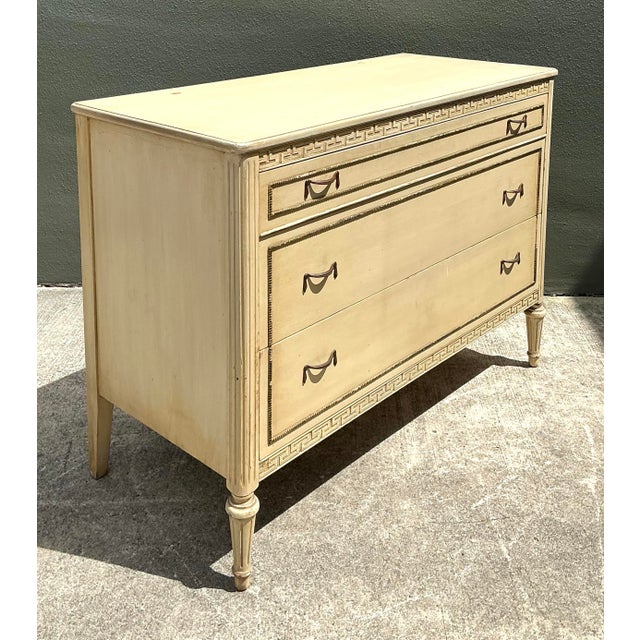 Vintage Distressed Greek Key Chest of Drawers For Sale - Image 12 of 12