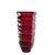 Modern Optical Ruby Red Vase by Jan Sylwester Drost for HSG Ząbkowice, Poland, 1970s For Sale - Image 3 of 15