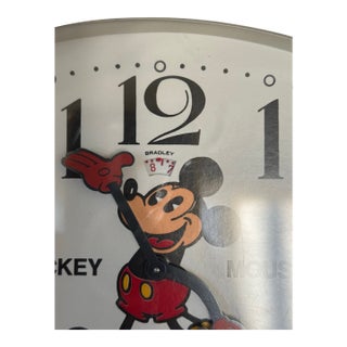 Vintage Rare Bradley Oval Mickey Mouse Alarm Clock Made in West Germany For Sale