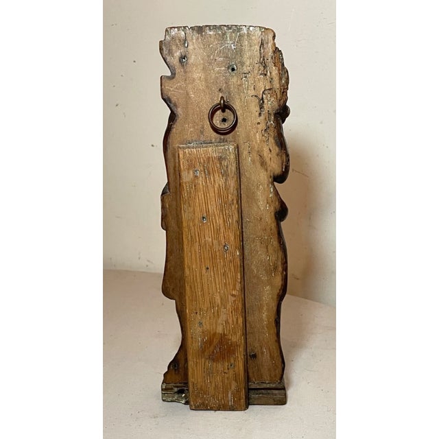 Antique 18th Century Hand Carved Wood Mary Jesus Santos Saint Sculpture Statue For Sale - Image 9 of 14