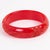 Bakelite Carved Bracelet Bangle Magenta Red Marble For Sale - Image 4 of 8
