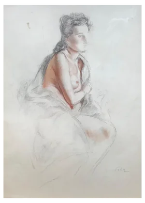 Henri Fehr, Sketch of Woman, Drawing
