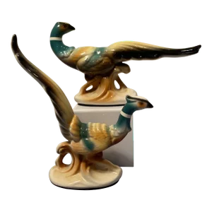 Mid 20th Century Ceramic Pheasants - Set of 2