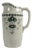 Antique Earthenware Pitcher with Green Floral Decoration, 1890s For Sale