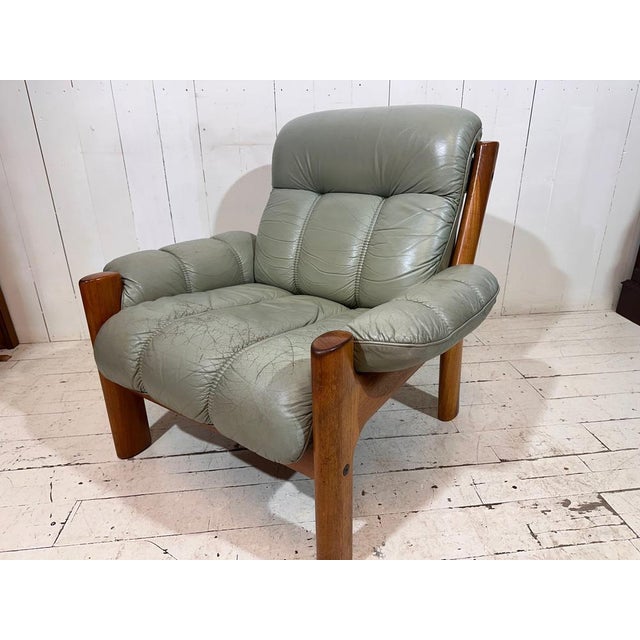 Mid-Century Leather Lounge Chair from Ekornes, 1964 For Sale - Image 10 of 11