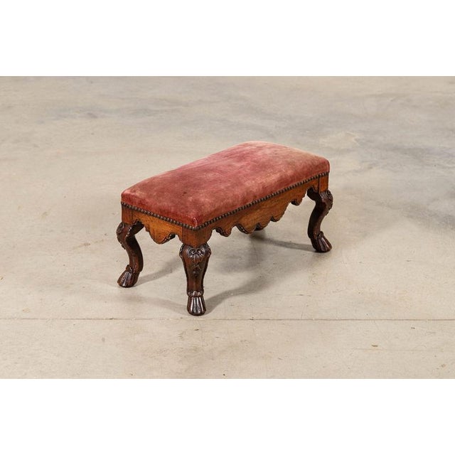 19th Century Queen Anne English Walnut Stool, 1870 For Sale - Image 13 of 15