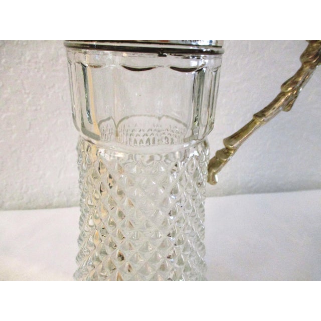 Italian Silver & Glass Wine Carafe Chairish