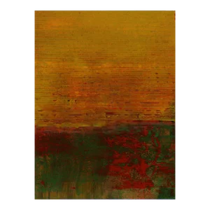 Contemporary Abstract Oil on Paper Painting "Wanderer's Hymn 11" by Yari Ostovany