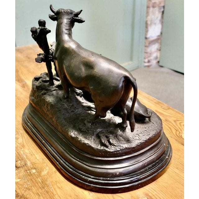 After Jules Moigniez, The Bovine Family, Bronze For Sale - Image 3 of 7