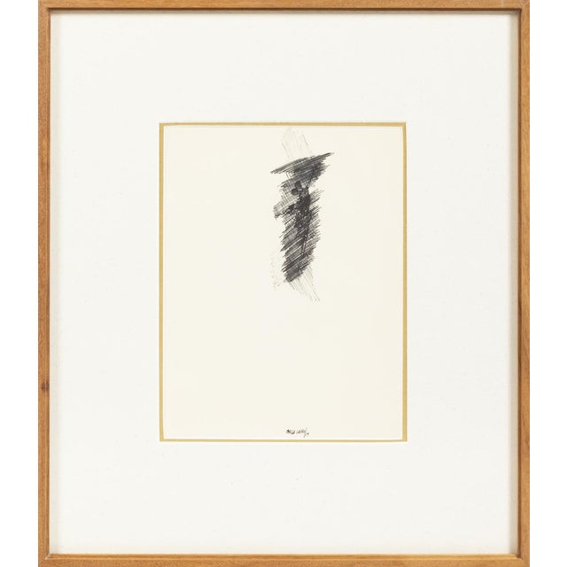 Manuel Cargaleiro, Abstract Composition India Ink on Paper, 1969, Canvas For Sale - Image 8 of 8