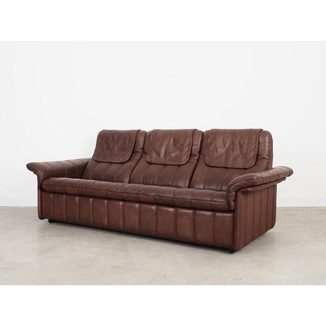 Swiss Brown Leather Sofa from de Sede, 1970s For Sale - Image 6 of 18