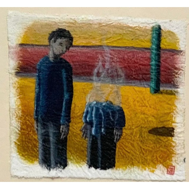 Artist's Self-Portrait - Watercolor on Paper - Framed w/ backward "E" signature For Sale - Image 6 of 15