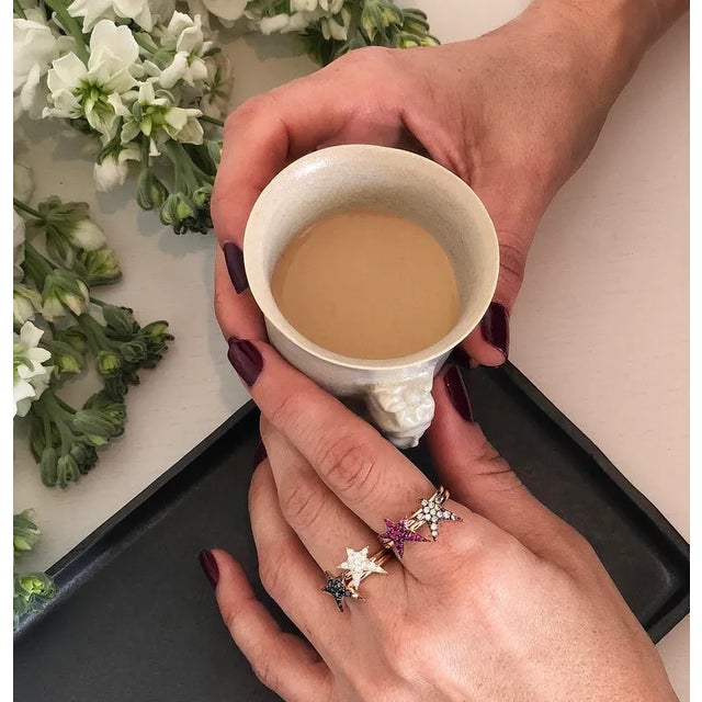 Contemporary Own Your Story Diamond Rock Star Ring, Size 7.5 For Sale - Image 3 of 9