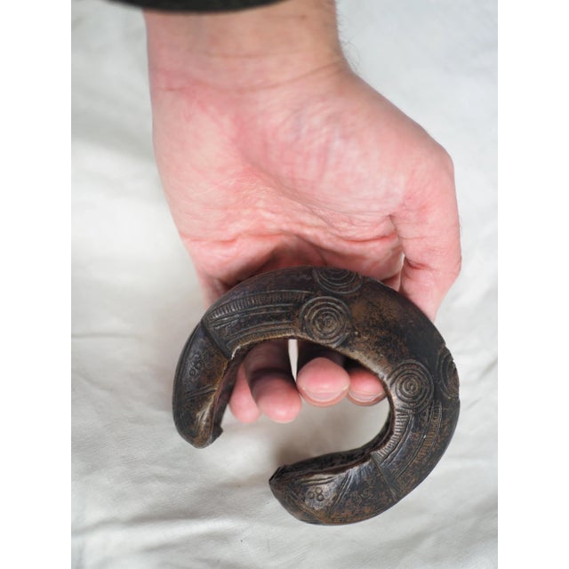 Early 20th Sahel Red Copper Coin Bracelet For Sale - Image 6 of 9