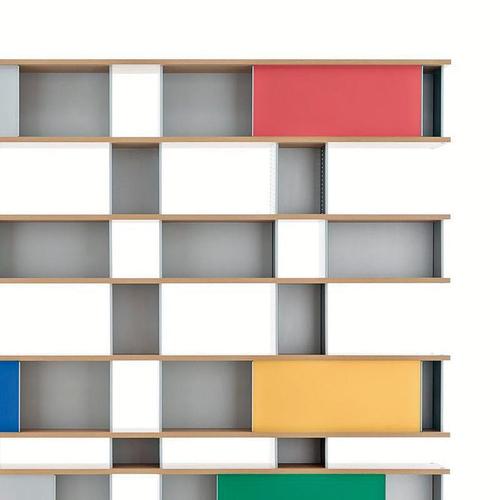 Wood and Aluminium Nuage Shelving Unit by Charlotte Perriand for Cassina For Sale - Image 3 of 11