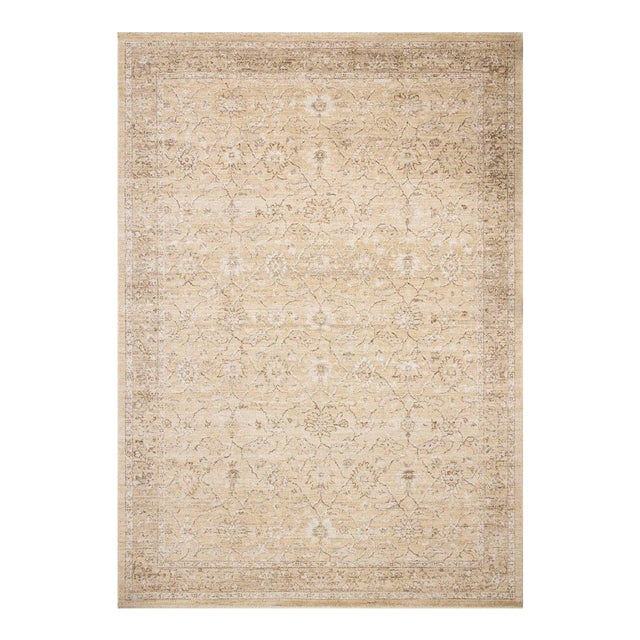 Chris Loves Julia x Loloi Palma Wheat / Bark 2'-7" x 10'-0" Runner Rug For Sale