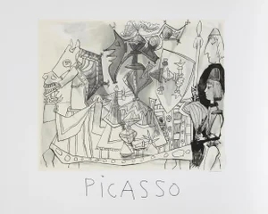 1980s "Jeux de Pages" Lithograph After Pablo Picasso
