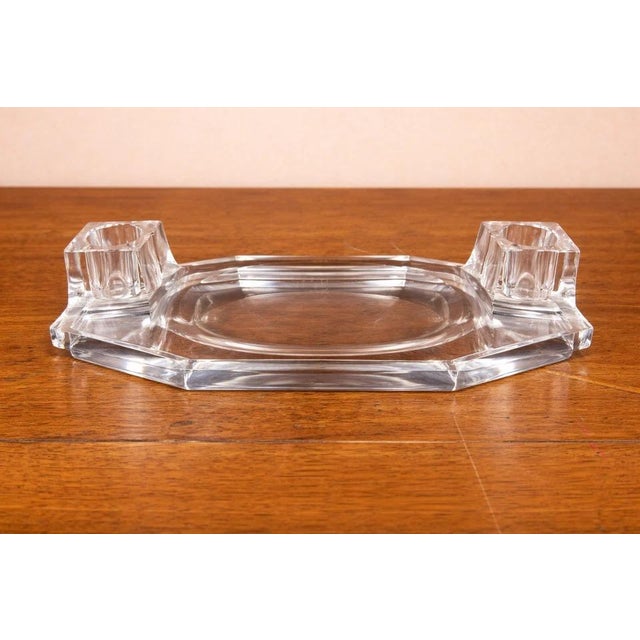 Baccarat: rare crystal pen holder, circa 1950 a rare and elegant crystal pen holder, crafted by the prestigious house of...