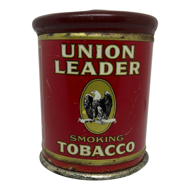 Antique Union Leader Tobacco Can For Sale