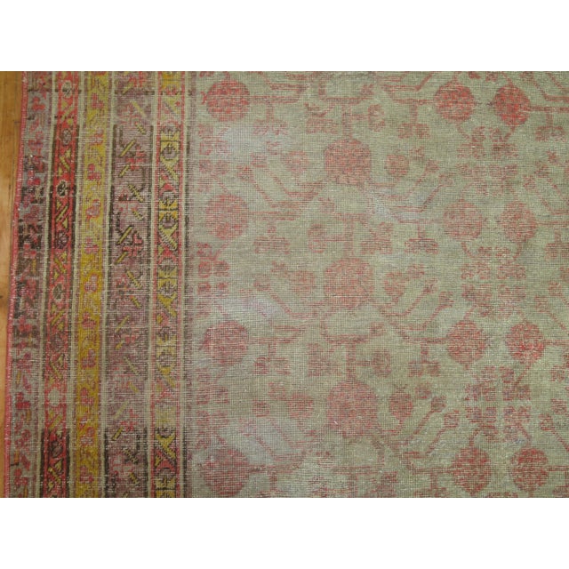 Worn Antique Gallery Khotan Rug, 6'4'' X 12'10'' For Sale - Image 10 of 12