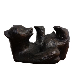 Large Bronze Bear with Baby Bear, 1960s For Sale