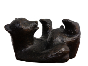 Large Bronze Bear with Baby Bear, 1960s