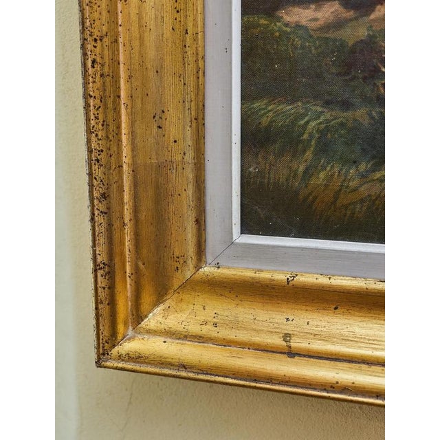 2000 - 2009 Unknown Artist, Rural Scene with a Woman, Child and Donkey, Print on Canvas, Framed For Sale - Image 5 of 7