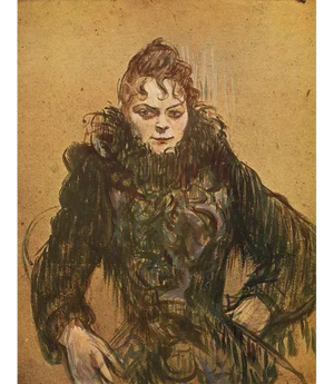 1940s After Toulouse-Lautrec "Study for "The Woman With the Boa"" First Edition Swiss Lithograph