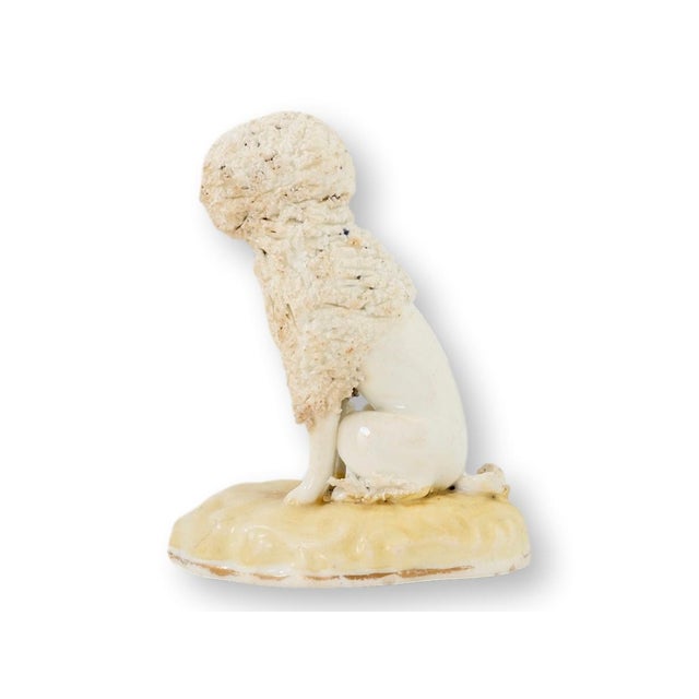 Ceramic Antique Staffordshire Porcelain Poodle For Sale - Image 7 of 7