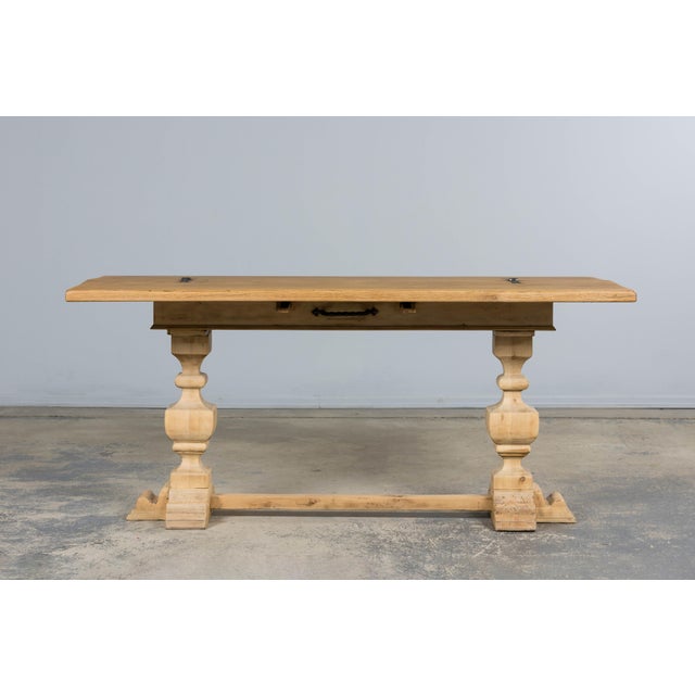Country French Louis XIII Style Bleached Mixed Wood Folding Table For Sale - Image 10 of 18