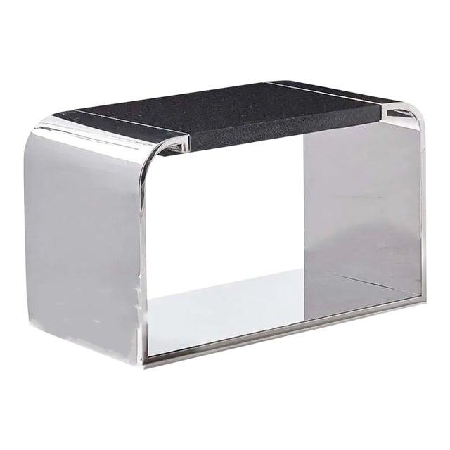 Stanley Jay Friedman for Brueton Steel and Granite "Eclipse" Low Coffee Table For Sale