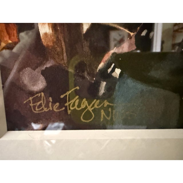 This original watercolor is of bottles in the downstairs bar of Chef Jean-Georges restaurant in the picturesque town of...