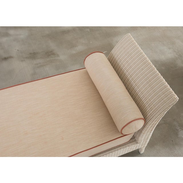 Pair of McGuire Garden Chaise Longue Bench Daybeds For Sale - Image 9 of 12