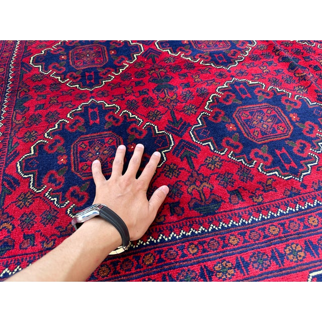 Tribal Fine Khamyab Hand-Knotted Wool Rug - 6'6" X 10' For Sale - Image 3 of 12