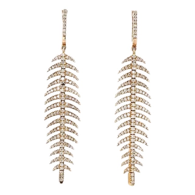 1.83 Carat Round Brilliant Cut Diamond Earrings, Pair For Sale