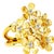 Syna Yellow Gold Flower Bunch Ring with Diamonds For Sale