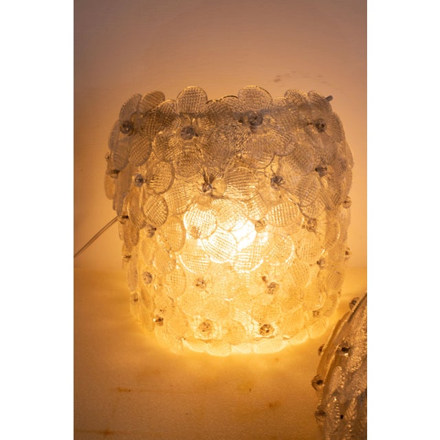 Set of 2 Gold Murano Glass Wall Light Flower by Seguso, 1960 For Sale - Image 10 of 11